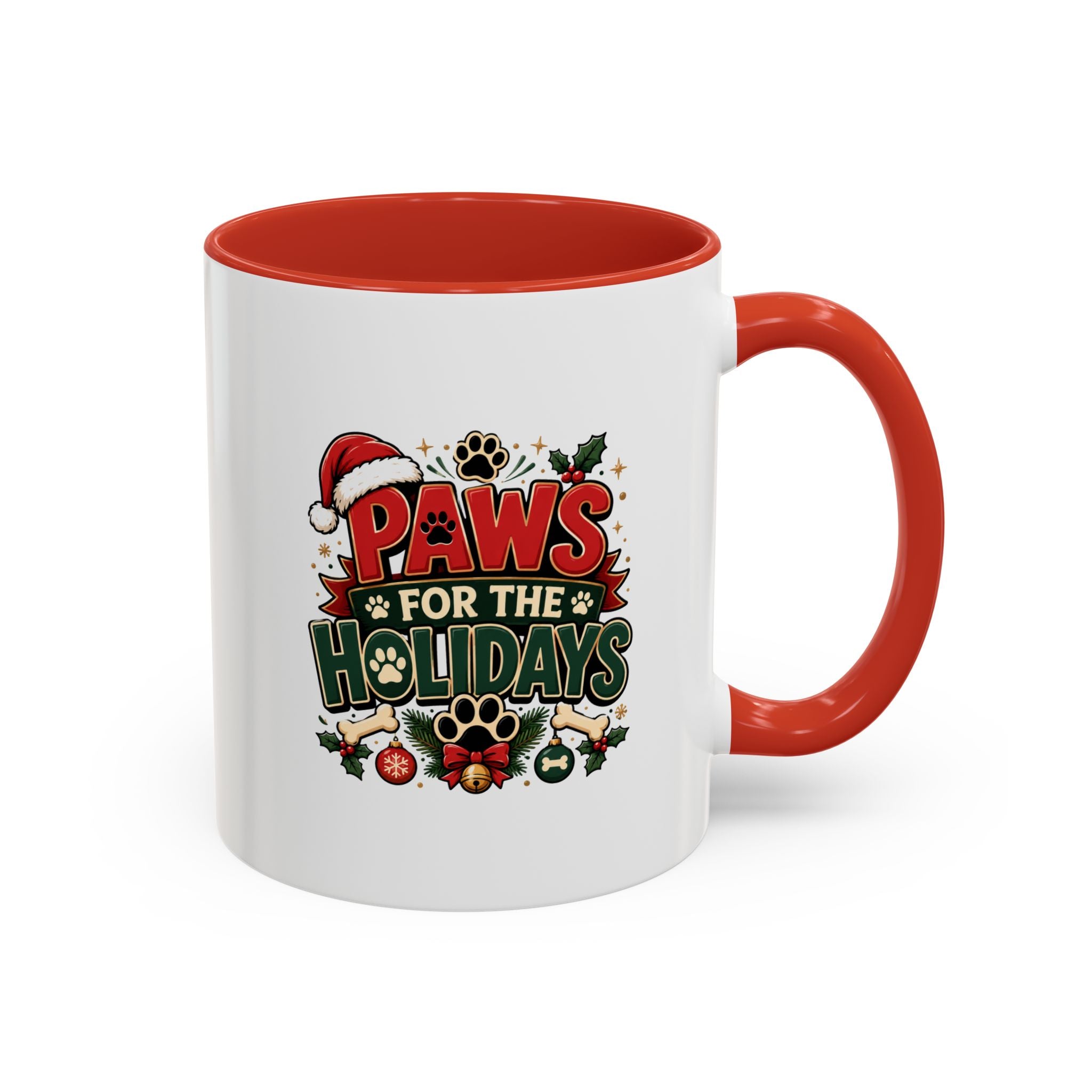 Paws for the Holidays Coffee Mug - Festive Pet Lover Accent Mug