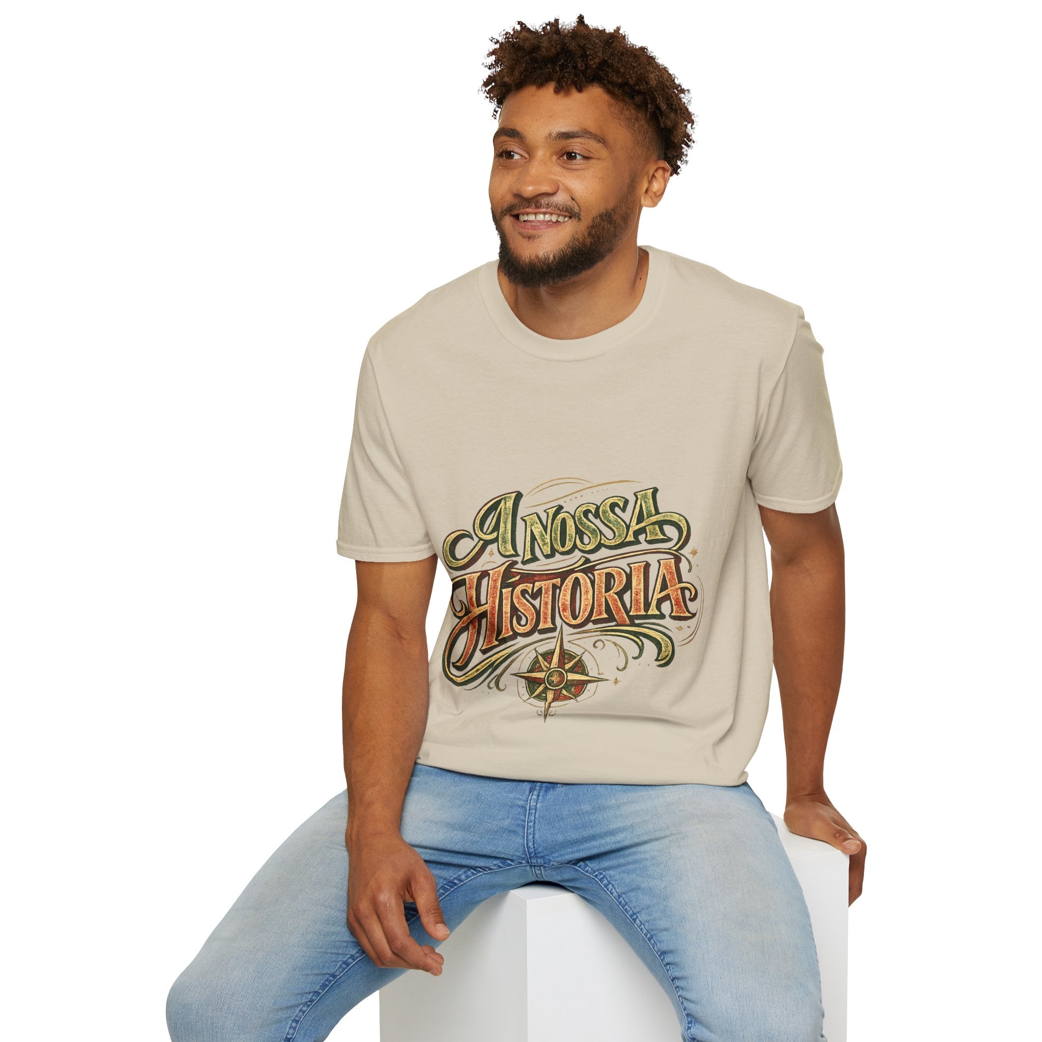 Portugal T-Shirt — "A Nossa História" Vintage Compass Graphic Tee