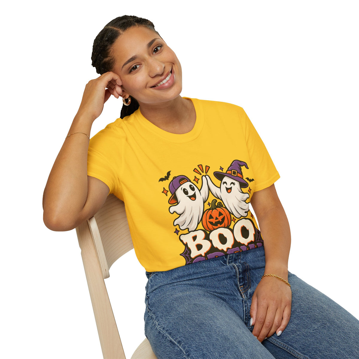 Boo Crew Halloween T-Shirt — Cute Ghosts & Pumpkin Graphic