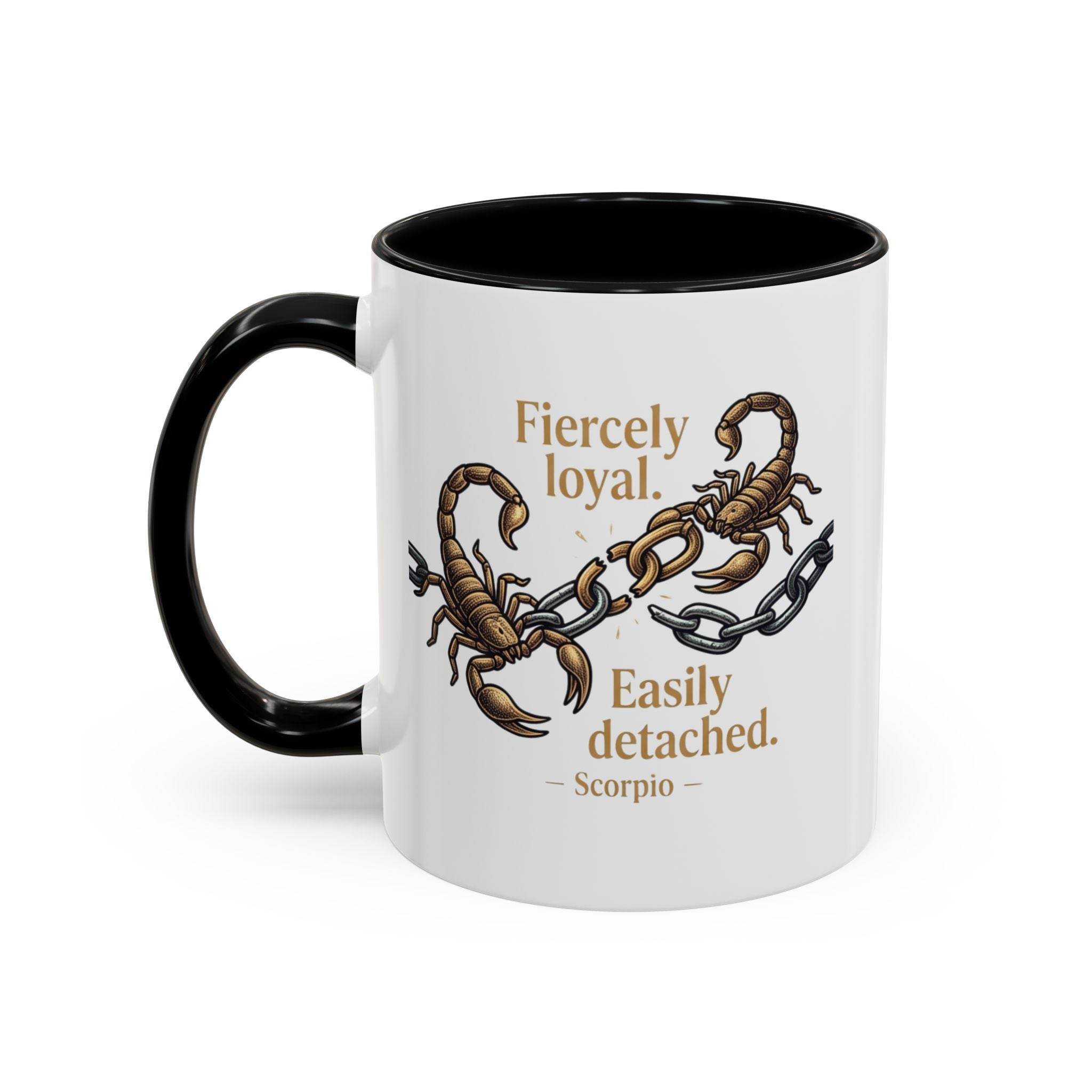 Scorpii Coffee Mug — "Fiercely Loyal, Easily Detached" Accent Mug