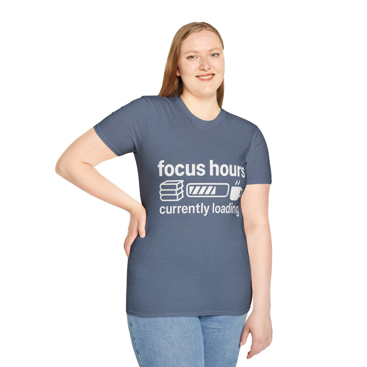 Focus Hours T-Shirt — "Focus Hours Currently Loading" Graphic Tee for Productivity & Remote Work - Trending Now - August 2026 Trends - Everyday T-Shirt