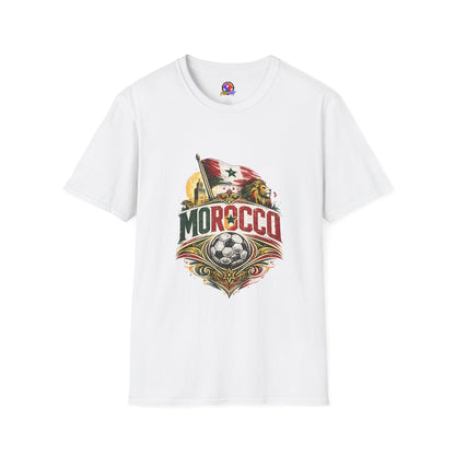 Morocco Soccer T-Shirt — Vintage Flag & Lion Football Tee