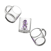 Healing Is Power Purple Ribbon Glass Mug — 10oz Domestic Violence Awareness Coffee Cup