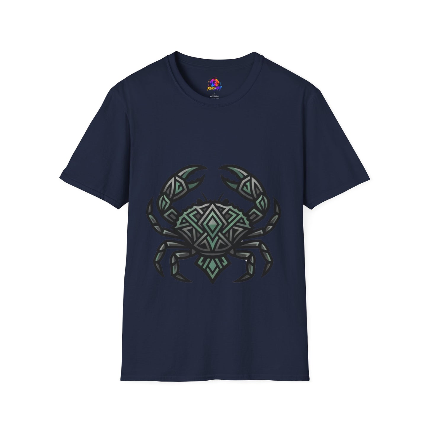 Crab Tribal Graphic T-Shirt — Nautical Beachy Zodiac Style