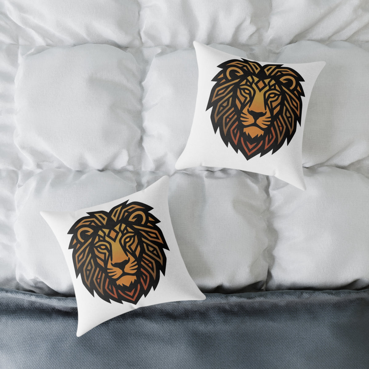 Leo Zodiac Lion Square Poly Canvas Pillow