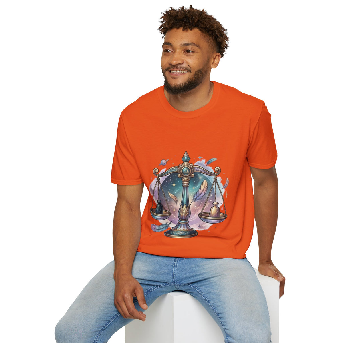 Libra Scales Zodiac T-Shirt — Celestial Astrology Graphic Tee