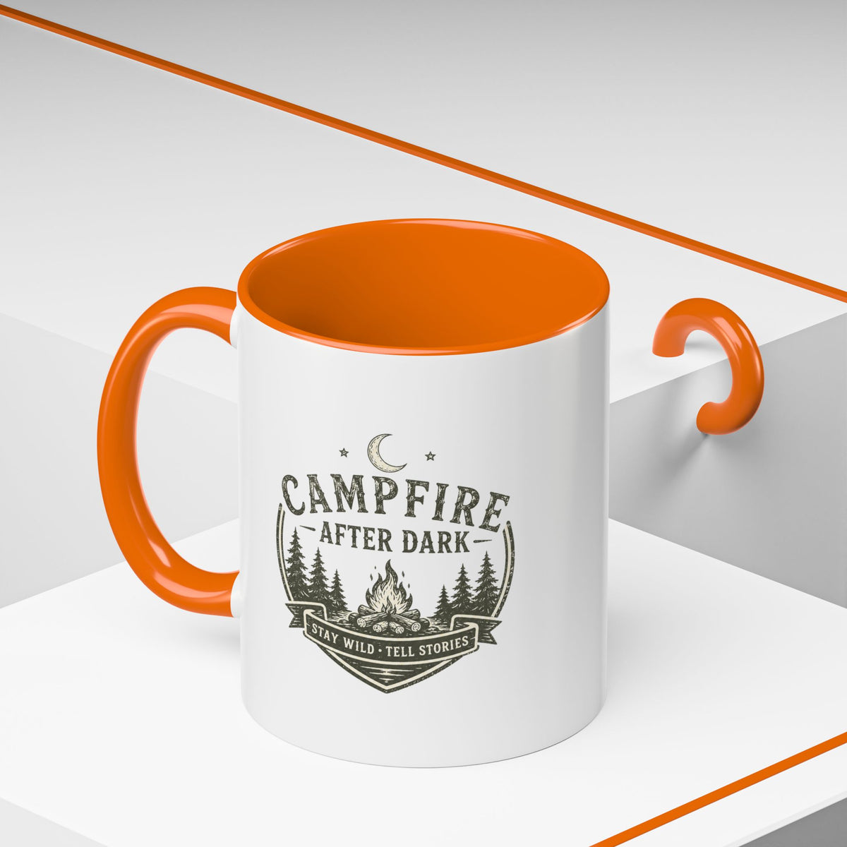 Milo Bailey Dog Dad Mom Campfire Coffee Mug – “Campfire After Dark” Rustic Camping  Accent Mug