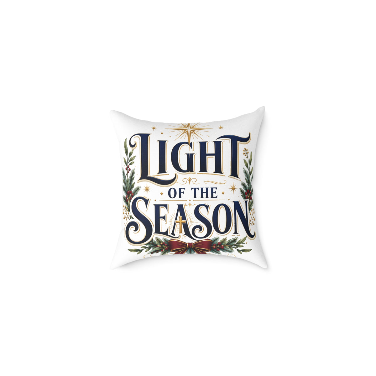 Christmas Light of the Season Holiday Throw Pillow - Christmas Decorative Cushion