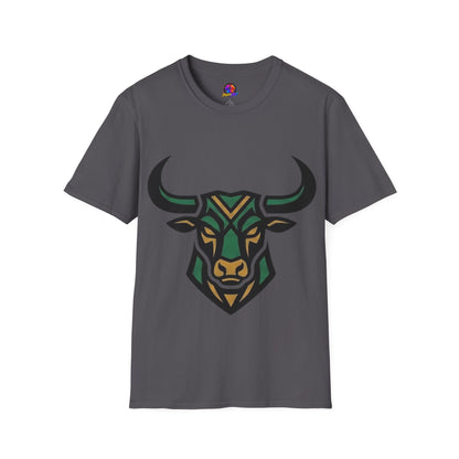 Bull Head Graphic T-Shirt — Tribal Geometric Rodeo Tee