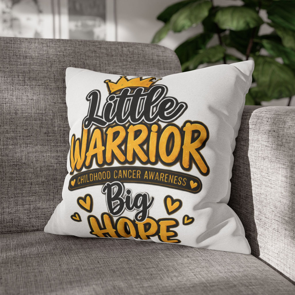 Pillowcase — "Little Warrior, Big Hope" Childhood Cancer Awareness