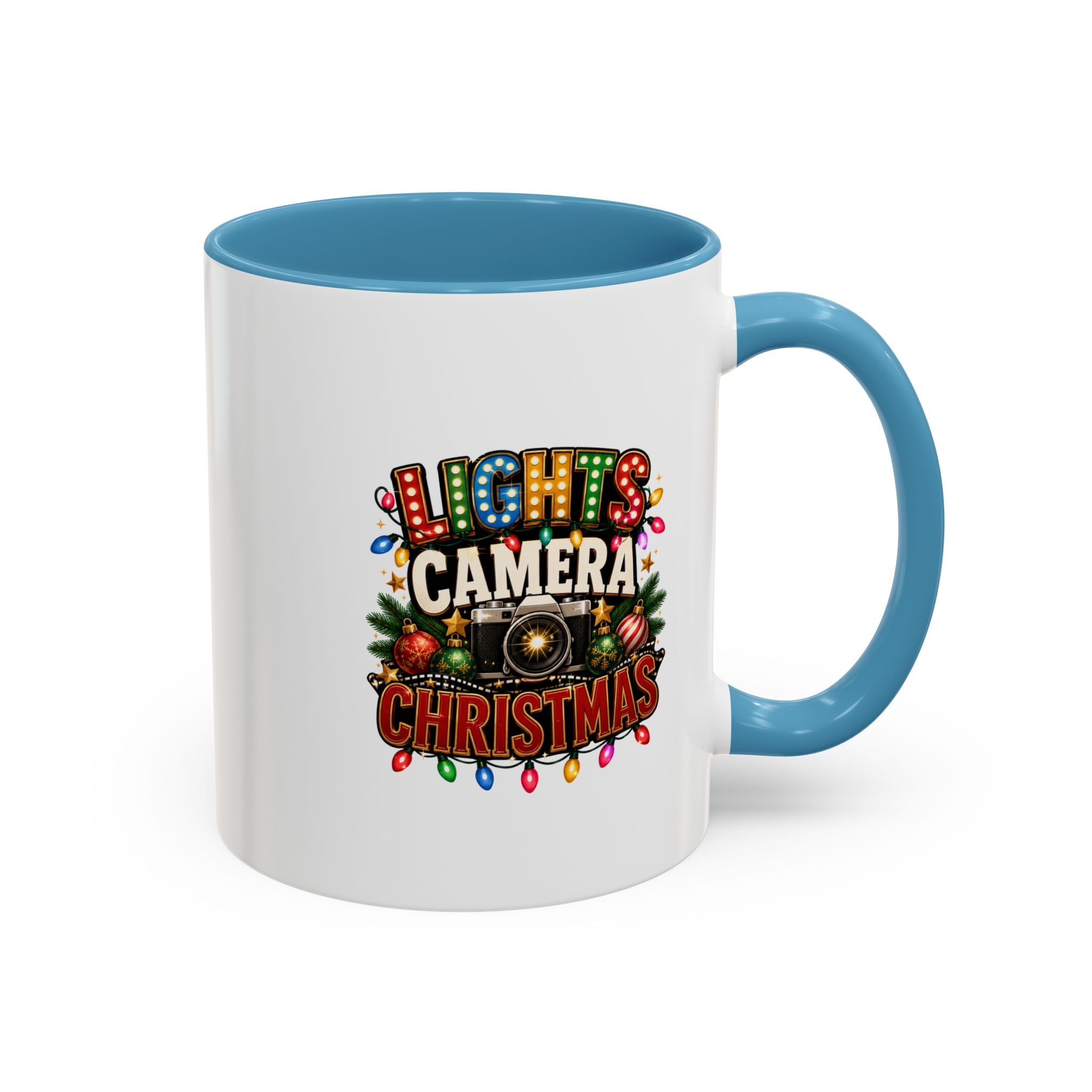 Accent Coffee Mug Lights Camera Christmas