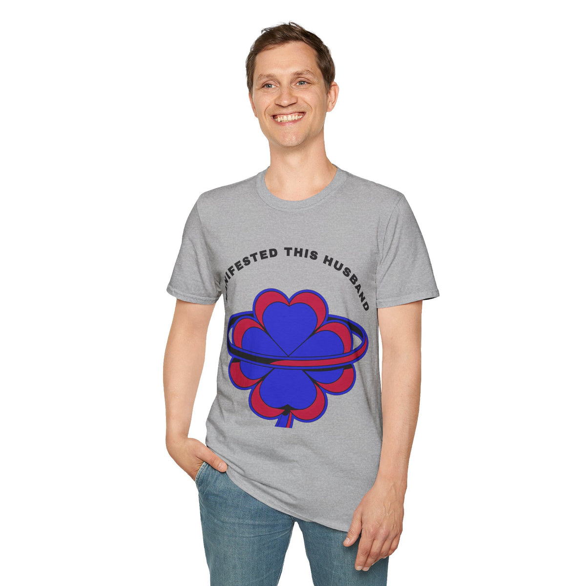 Manifested This Husband T-Shirt — Psychedelic Four-Leaf Clover Graphic Tee - Trending Now - September 2026