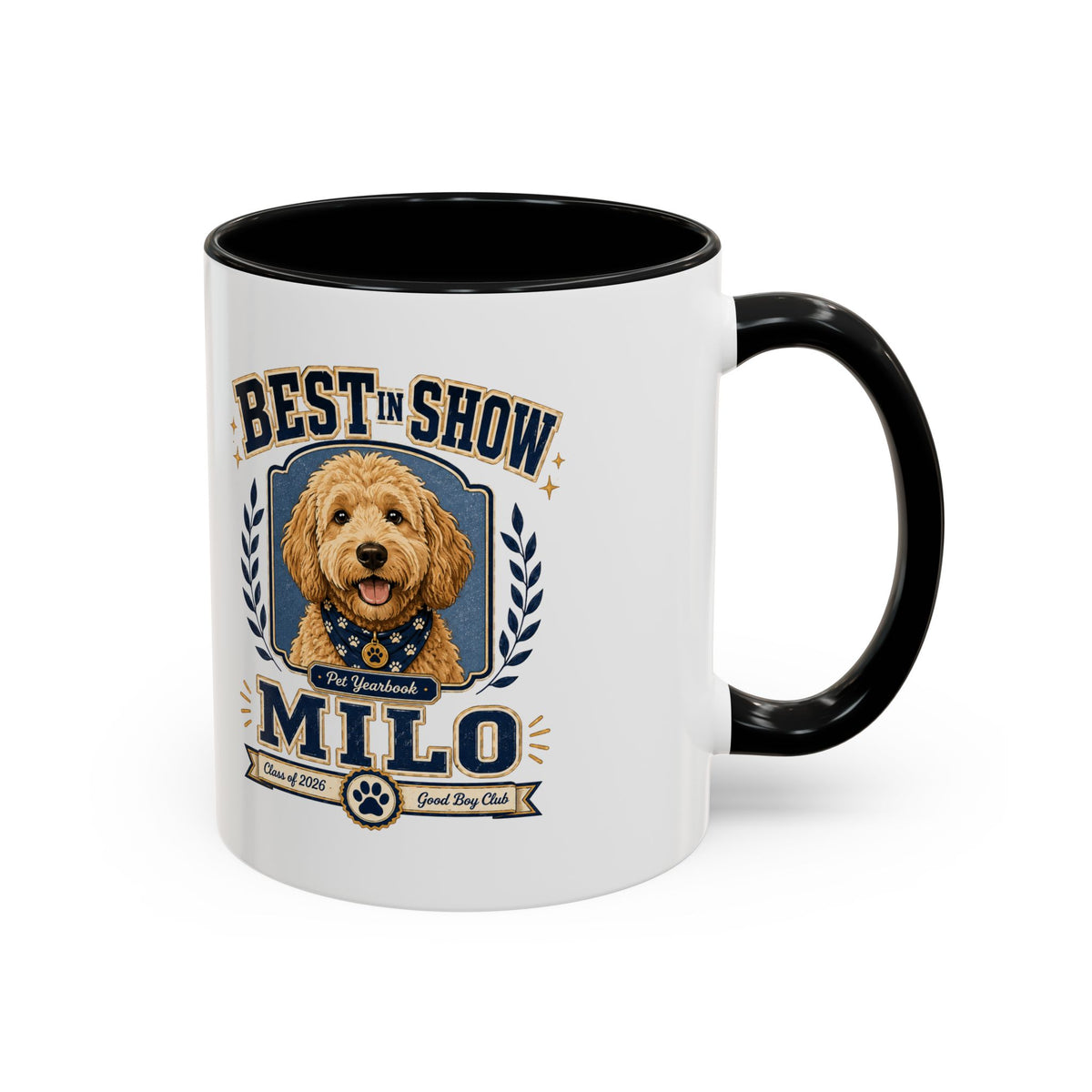 Milo Bailey Dog Dad Mom Best in Show Milo Coffee Mug — Personalized Dog Lover Accent Mug