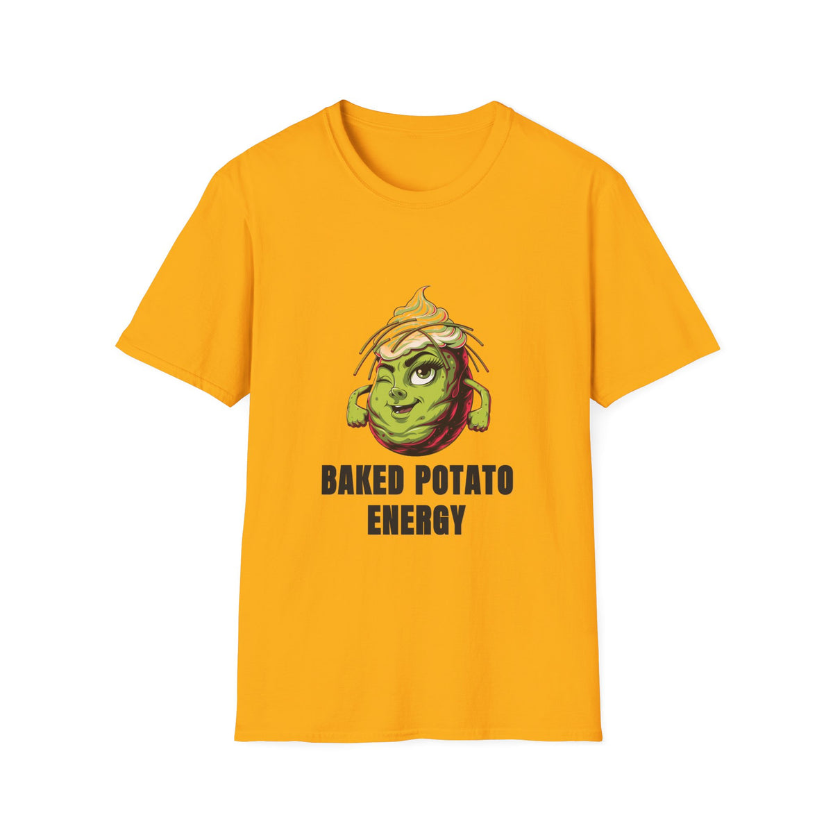 Baked Potato Energy T-Shirt — Funny Green Spud Graphic Tee - Trending Now - August 2026