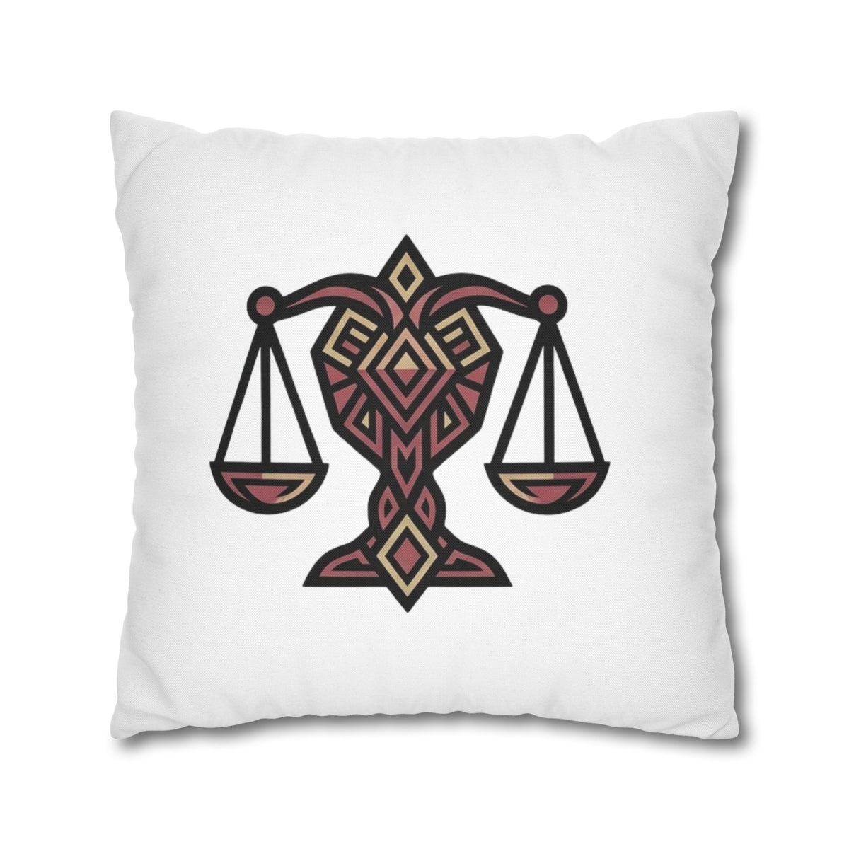 Libra Scales Decorative Pillowcase – Zodiac Balance Throw Pillow Cover