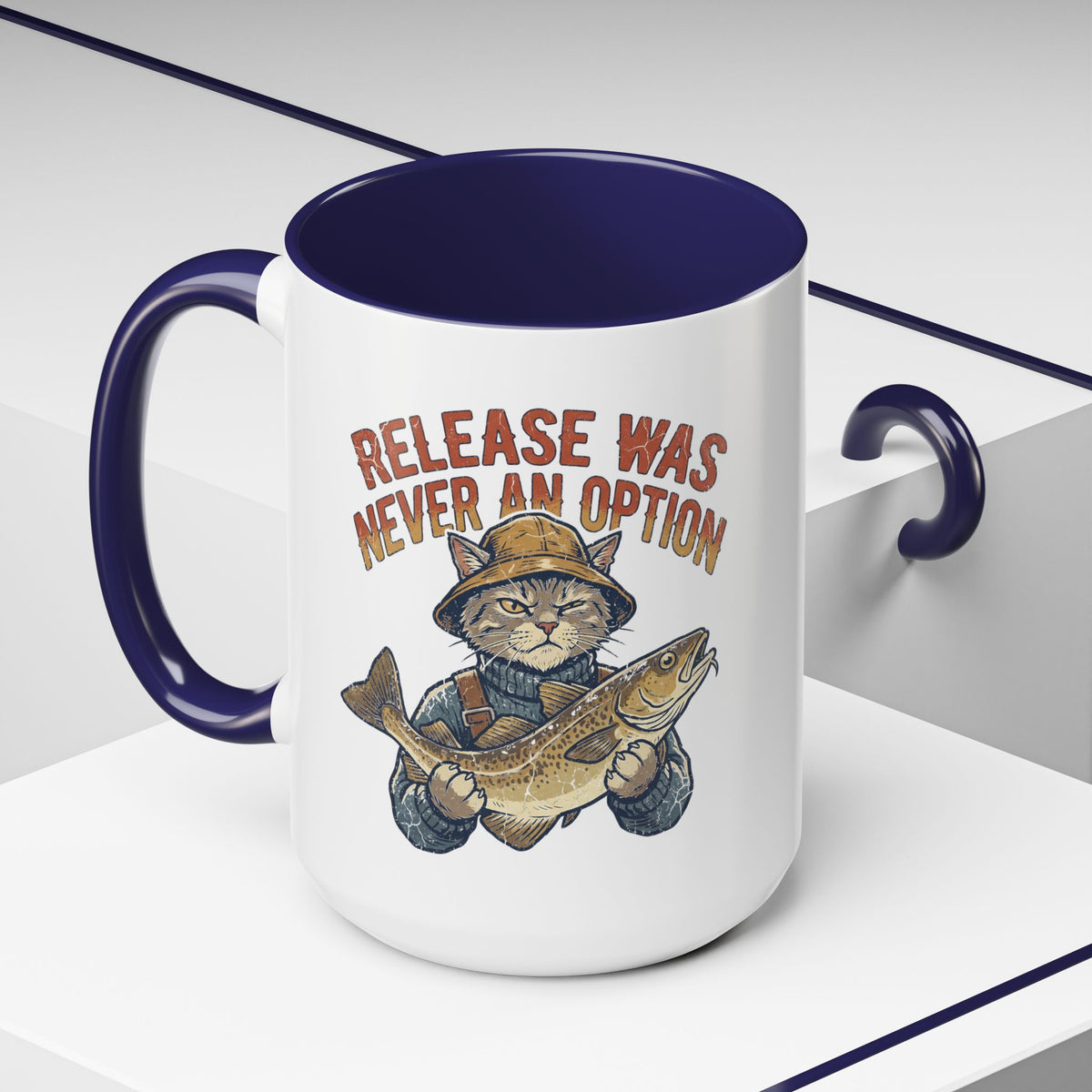 "Release Was Never An Option" Funny And Witty Accent Coffee Mug (11, 15oz)