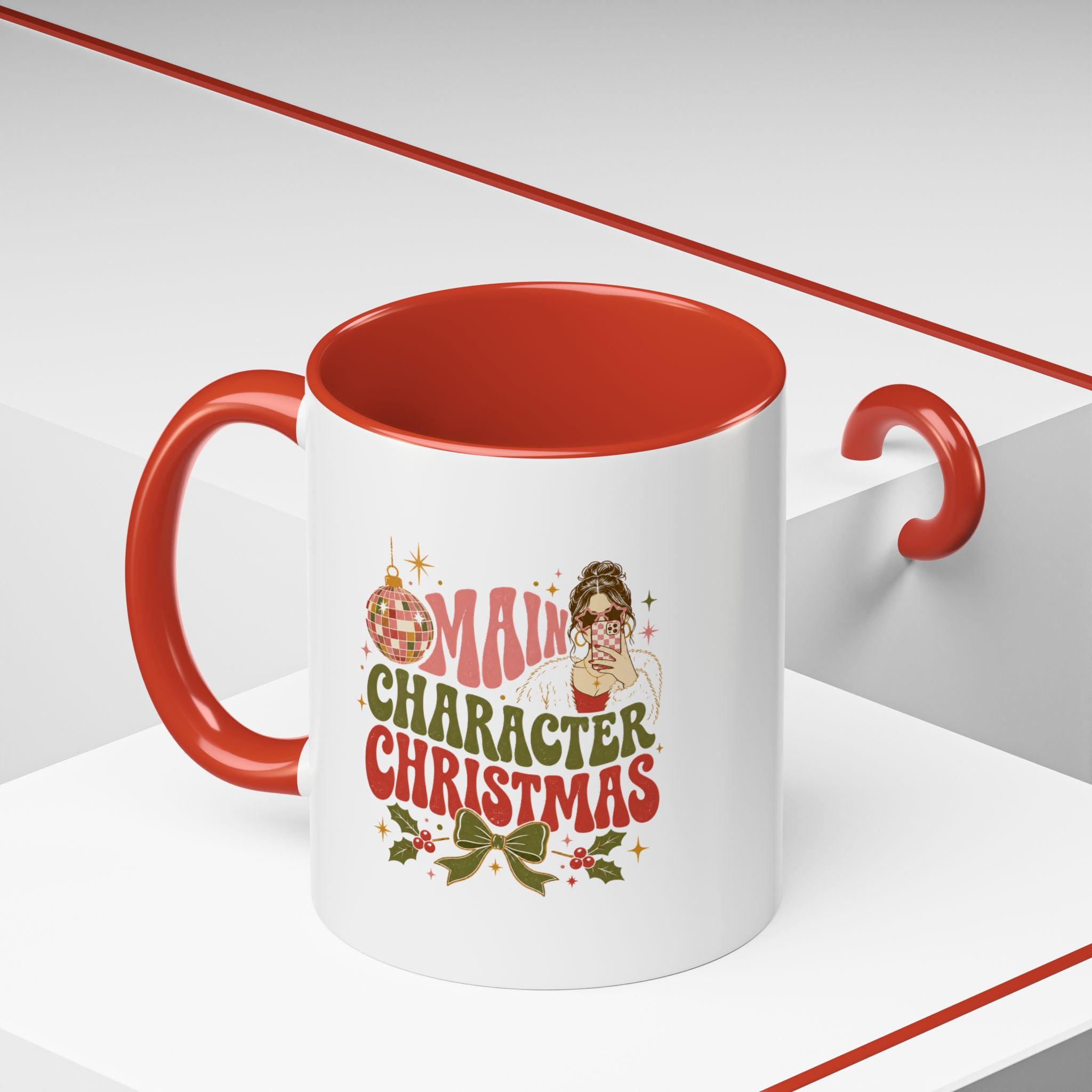 Modern Day Christmas Main Character Christmas Mug — Funny Holiday Coffee Cup