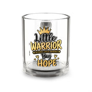 Glass Mug — "Little Warrior Big Hope" Childhood Cancer Awareness Drinkware