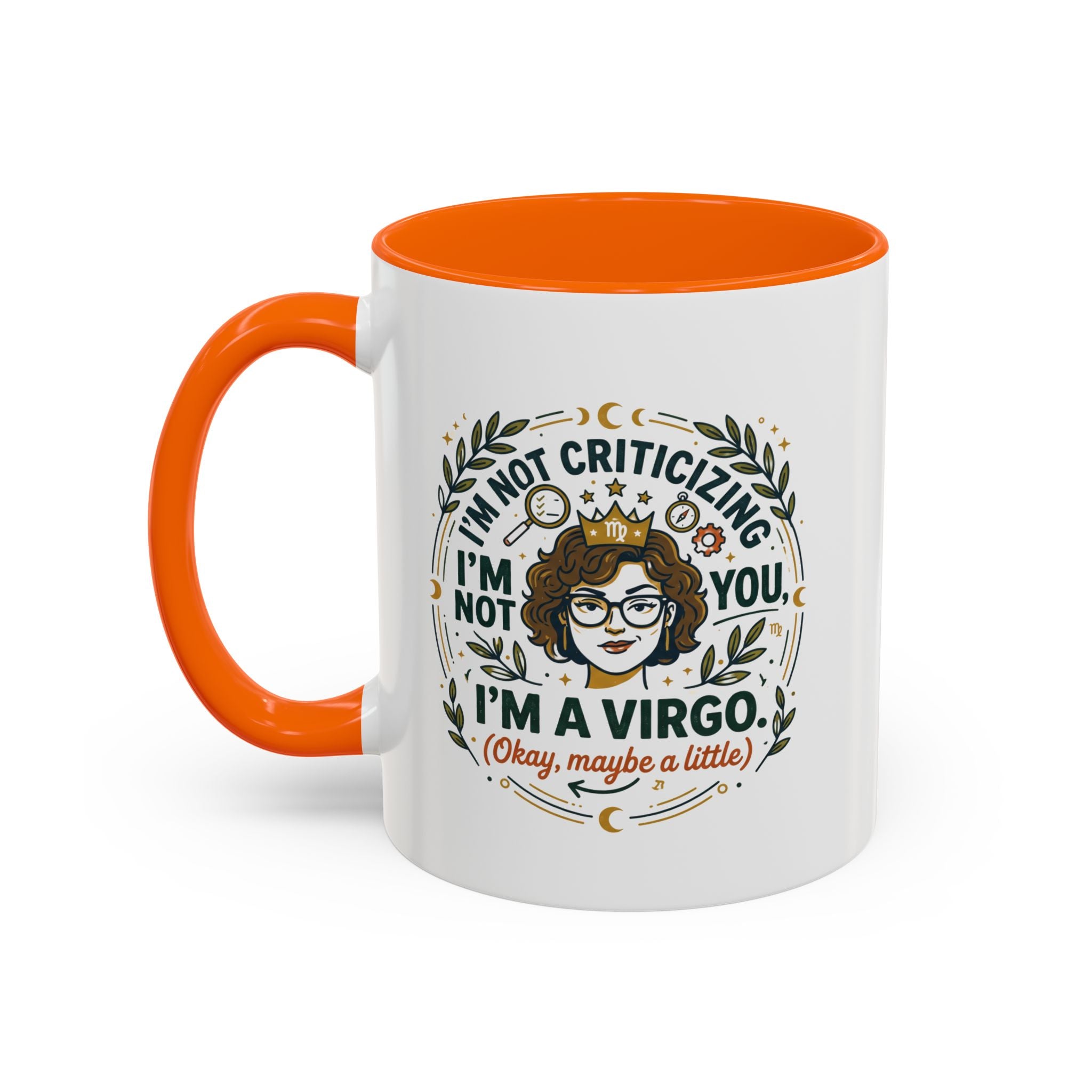 Virgo Coffee Mug - "I'm Not Criticizing, I'm a Virgo" Accent Ceramic Mug (11/15oz)