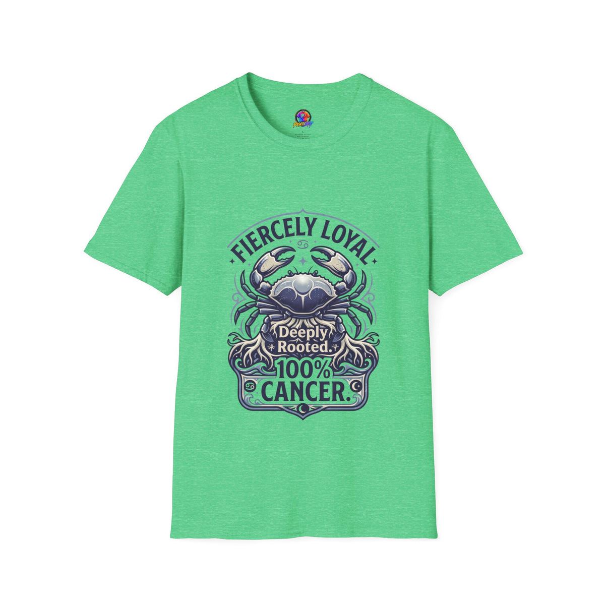 Cancer Zodiac T-Shirt — Fiercely Loyal Crab Design (100% Cancer, Deeply Rooted)