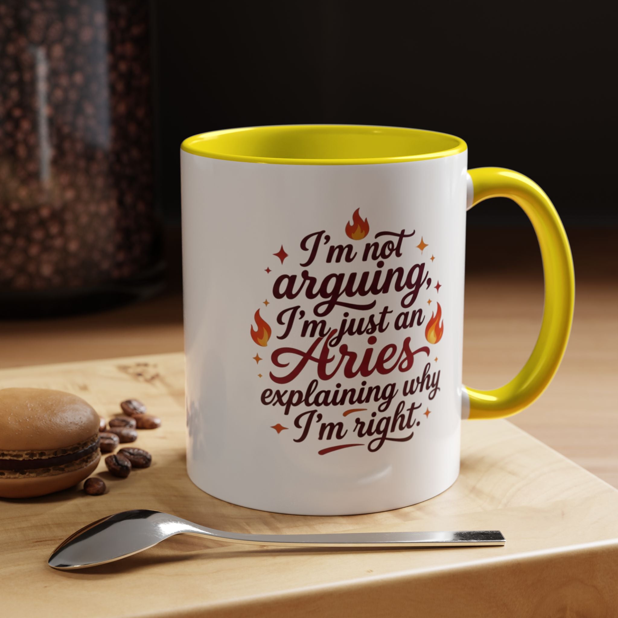Aries Coffee Mug - “I’m Not Arguing, I’m Just an Aries Explaining Why I’m Right” Accent Mug