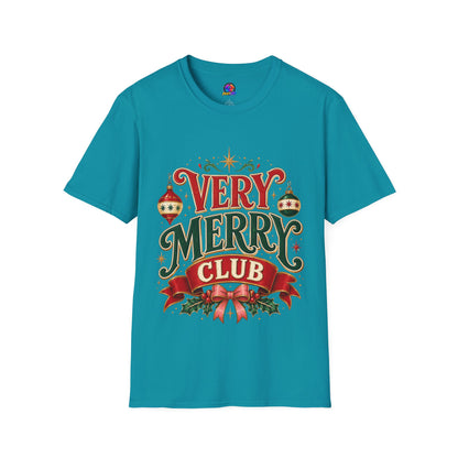 Very Merry Club T-Shirt — Festive Christmas Holiday Tee