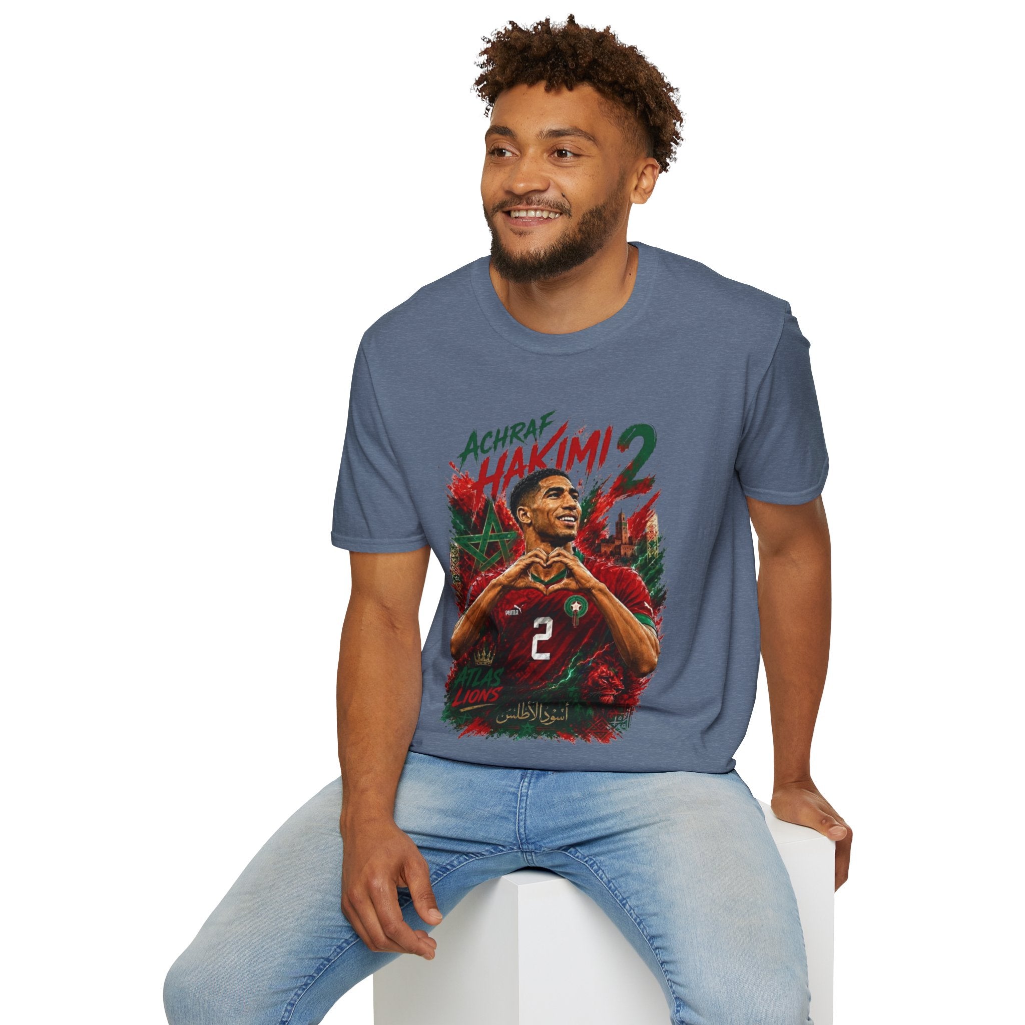 Achraf Hakimi #2 Soccer T-Shirt — Morocco Football Fan Tee