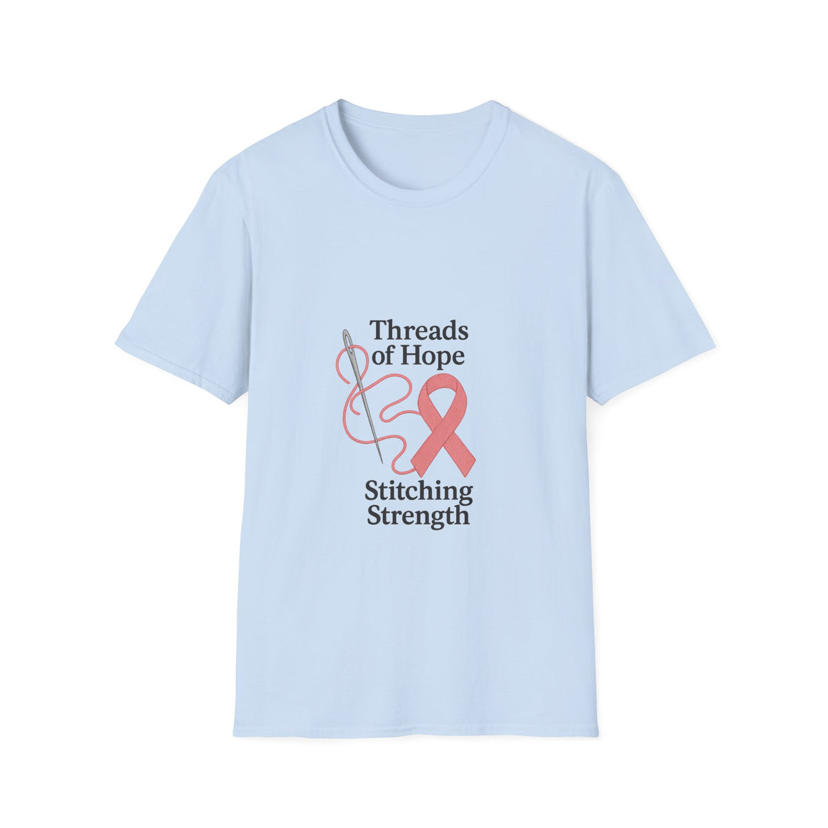 Threads of Hope Breast Cancer Awareness T-Shirt — Stitching Strength Ribbon - Trending Now - October 2026