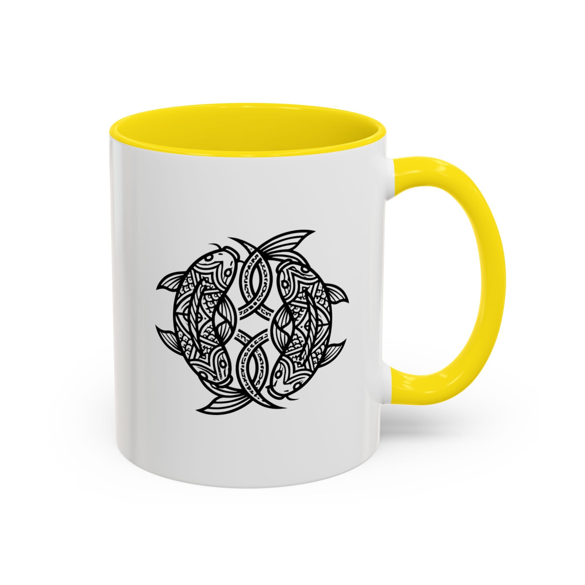Celtic Knot Dolphin Coffee Mug — Black Accent Ceramic Mug