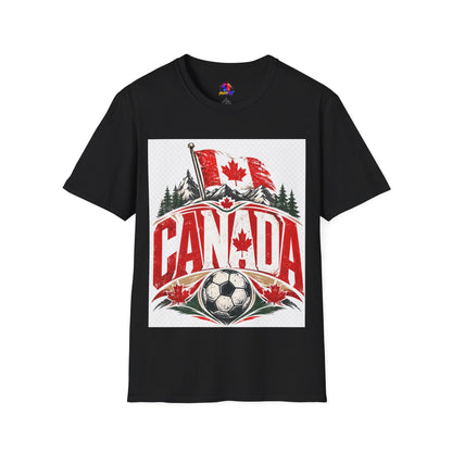 Canada Soccer T‑Shirt — Canadian Flag & Maple Leaf Crest