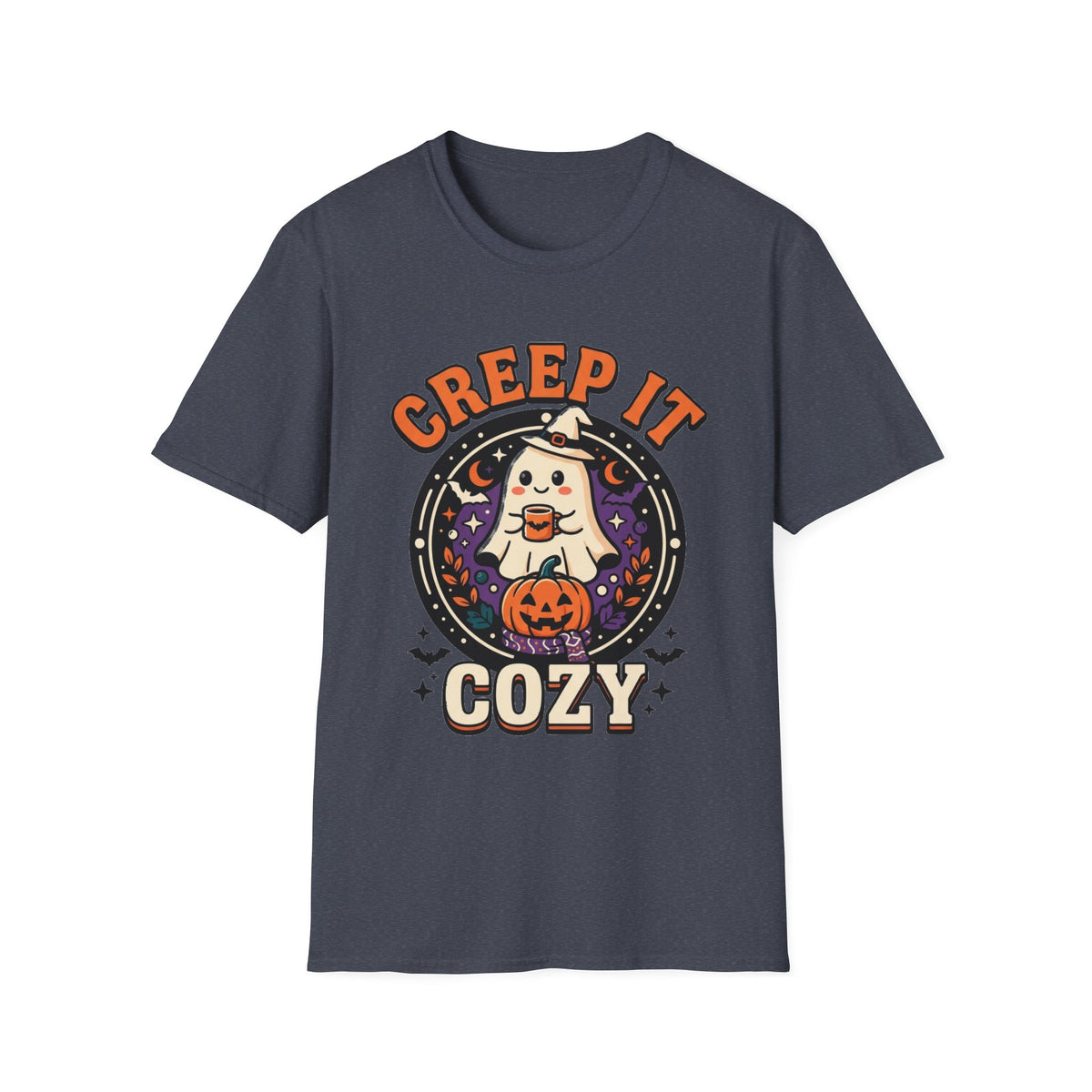Creep It Cozy T-Shirt — Cute Spooky Ghost Graphic Tee for Halloween & Fall - Trending Now - August 2026