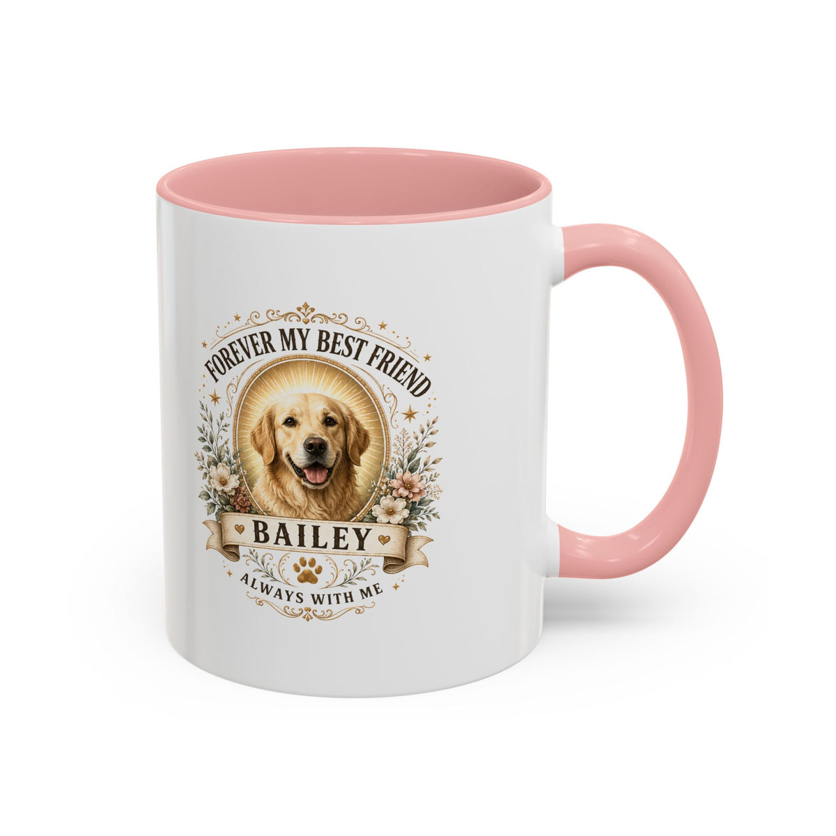 Milo Bailey Dog Dad Mom Personalized Dog Photo Coffee Mug — "Forever My Best Friend" Memorial Mug
