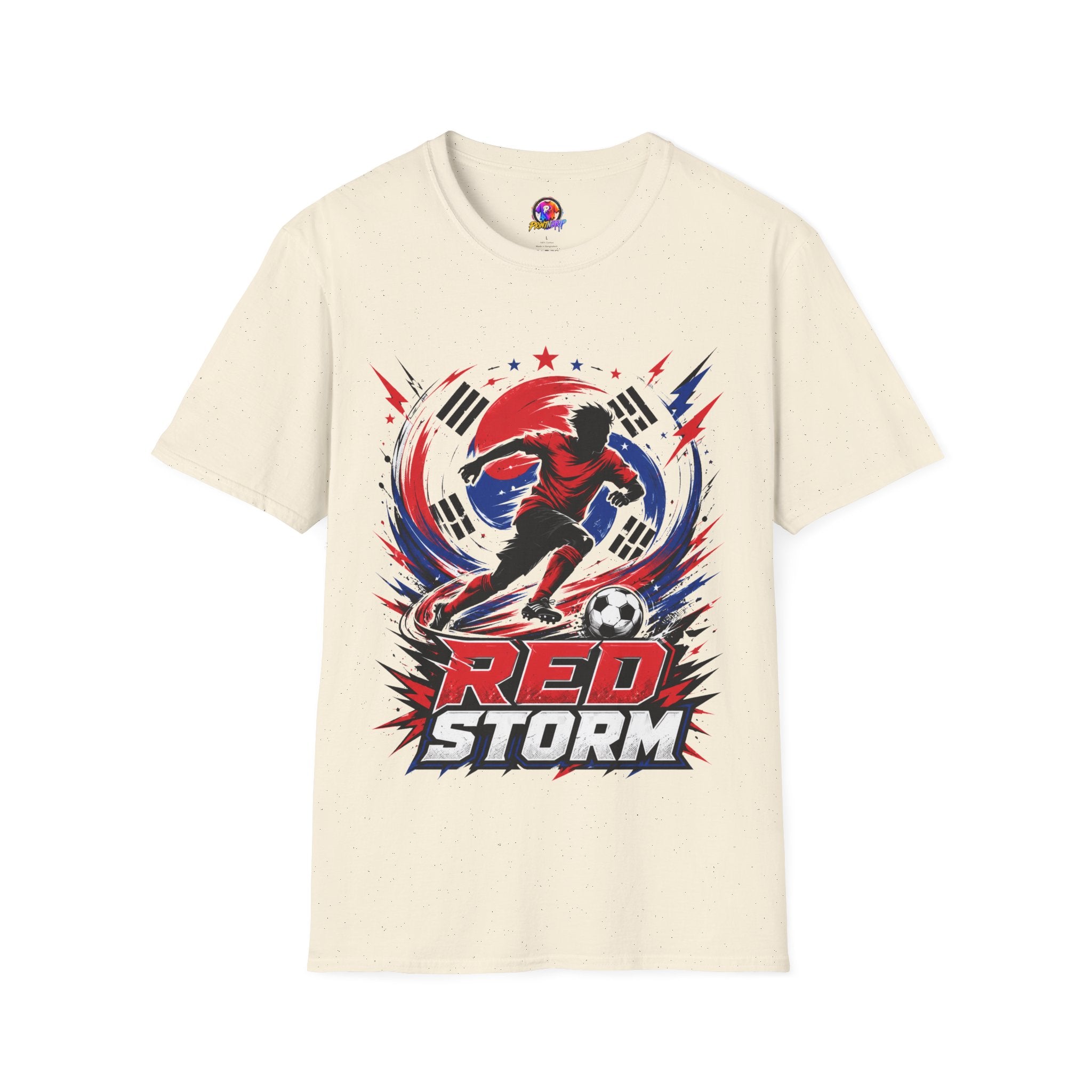 South Korea Red Storm Soccer T-Shirt — Dynamic Player Graphic Tee