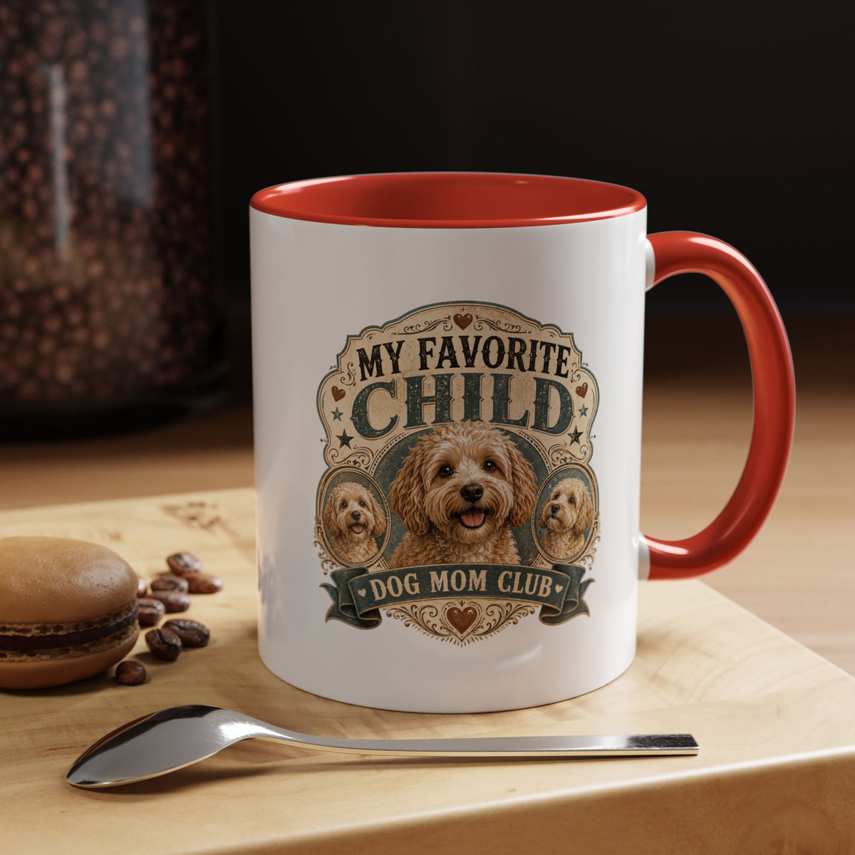 Milo Bailey Dog Dad Mom Dog Mom Coffee Mug - "My Favorite Child" Poodle Doodle Gift