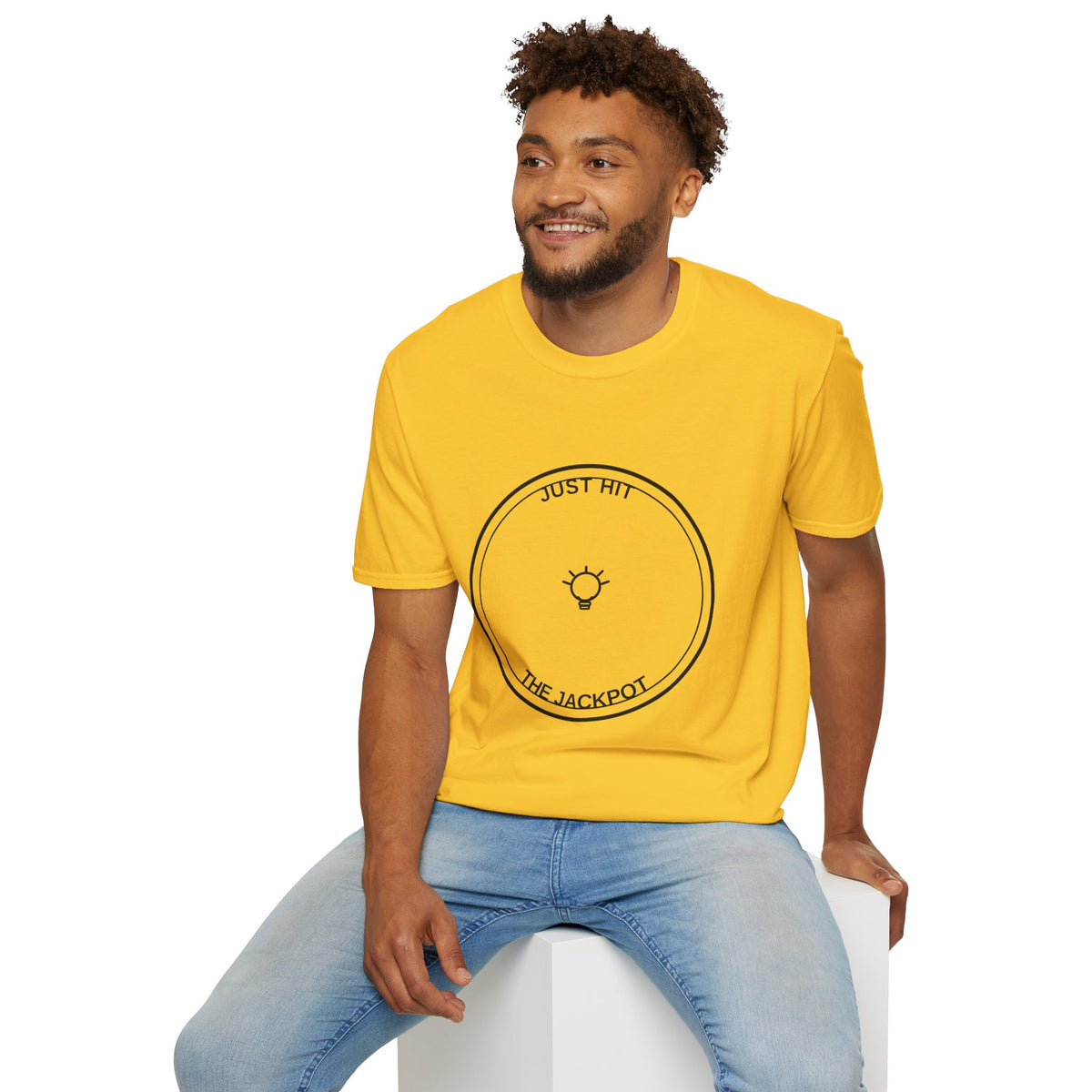 T-Shirt — "Just Hit the Jackpot" Minimal Sun Graphic Tee - Trending Now - August 2026