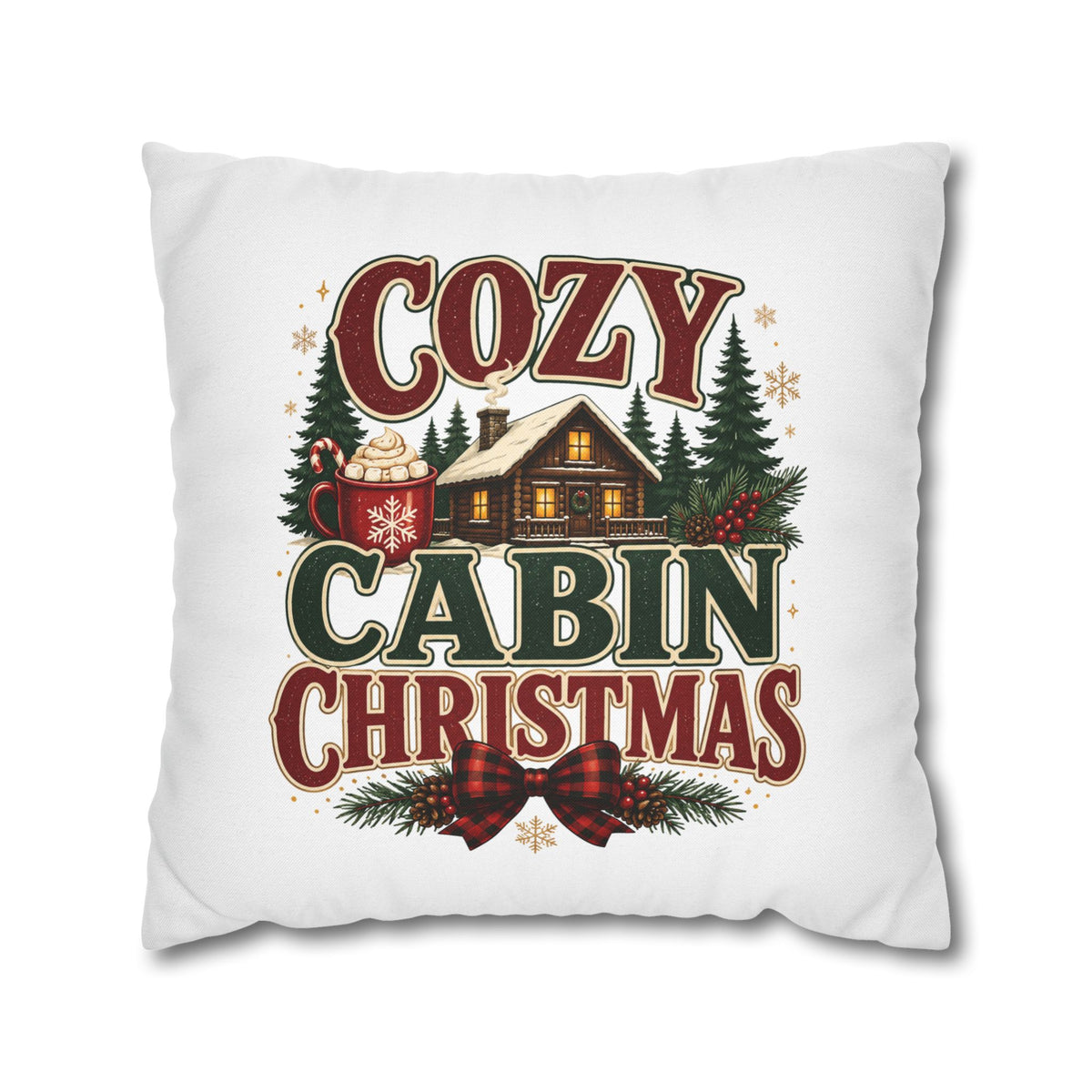Christmas Cozy Cabin Christmas PillowcasePillowcase