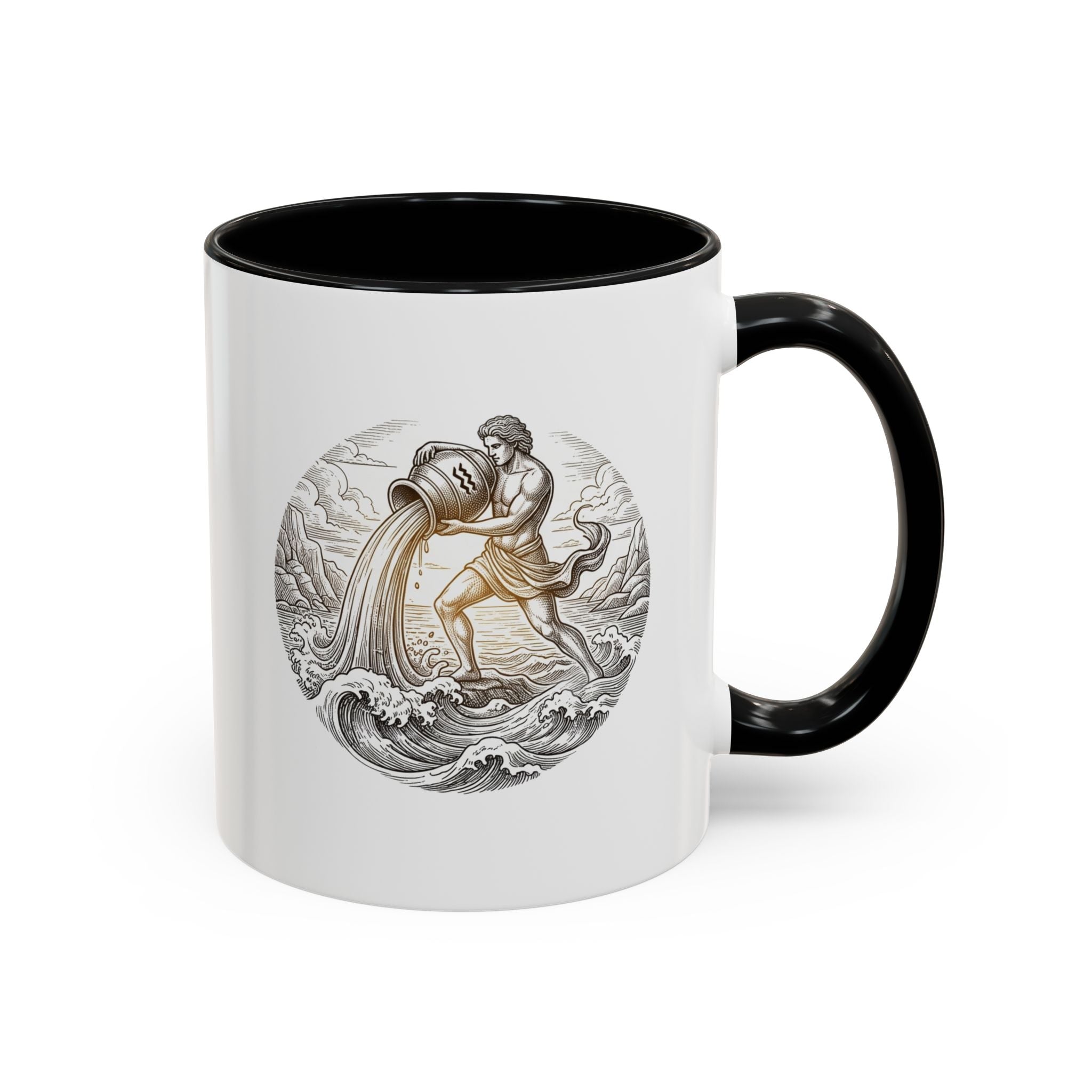 Aquarius Zodiac Coffee Mug — Astrology Sign Accent Mug
