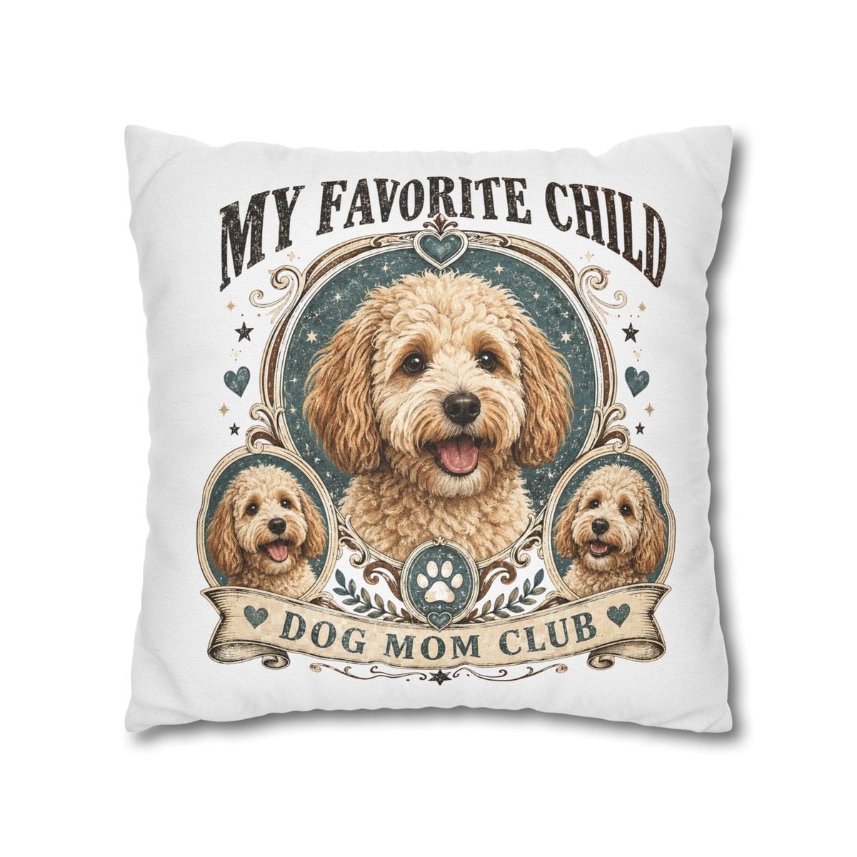 My Favorite Child Dog Mom Club Pillowcase Milo Bailey Dog Dad Mom – Cute Goldendoodle Decorative Pillow Cover