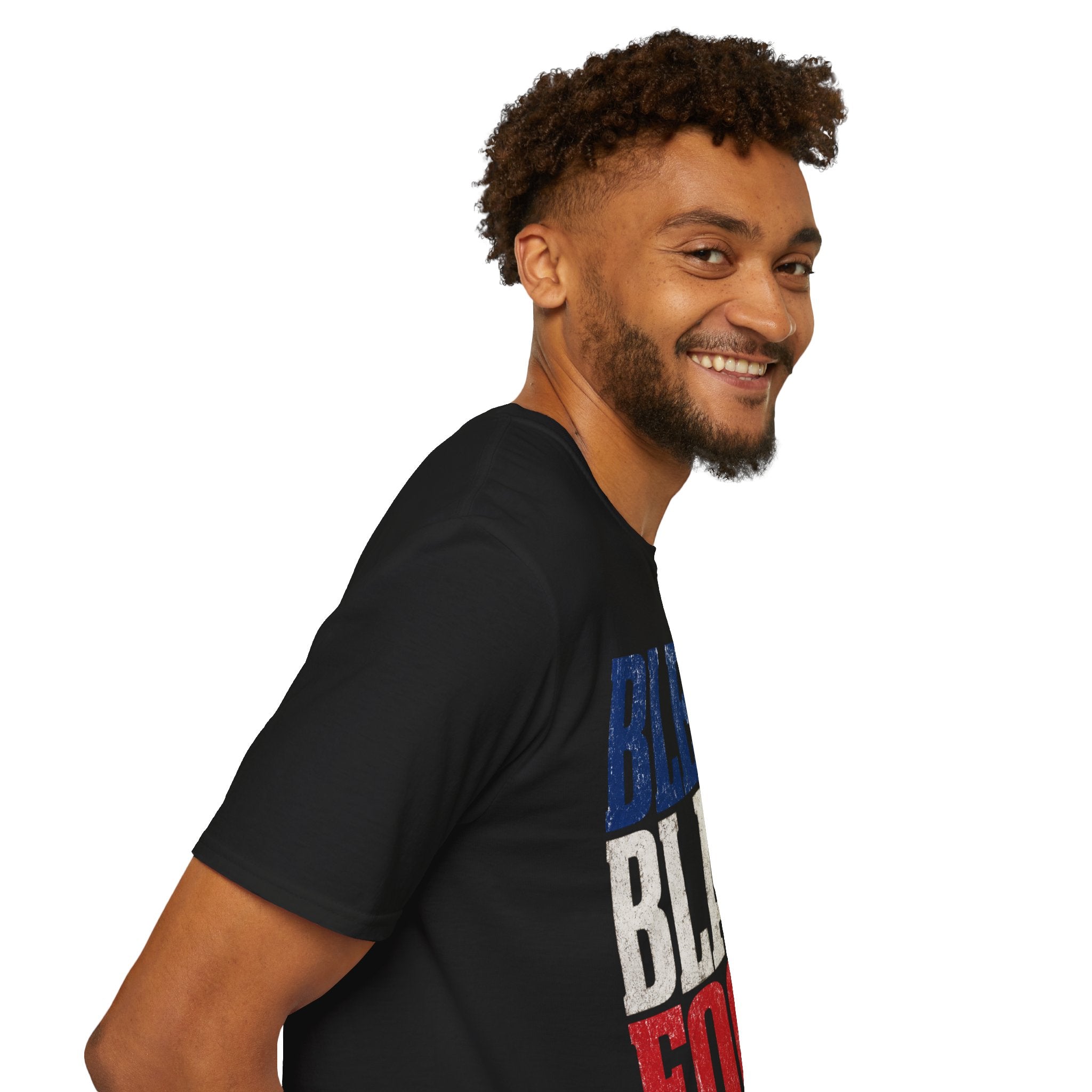 France T-Shirt — Bleu Blanc Foot Vintage French Flag Soccer Graphic Tee