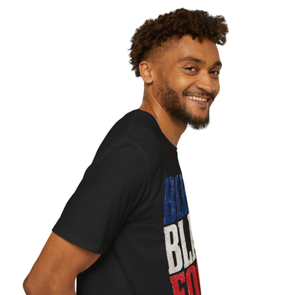 France T-Shirt — Bleu Blanc Foot Vintage French Flag Soccer Graphic Tee