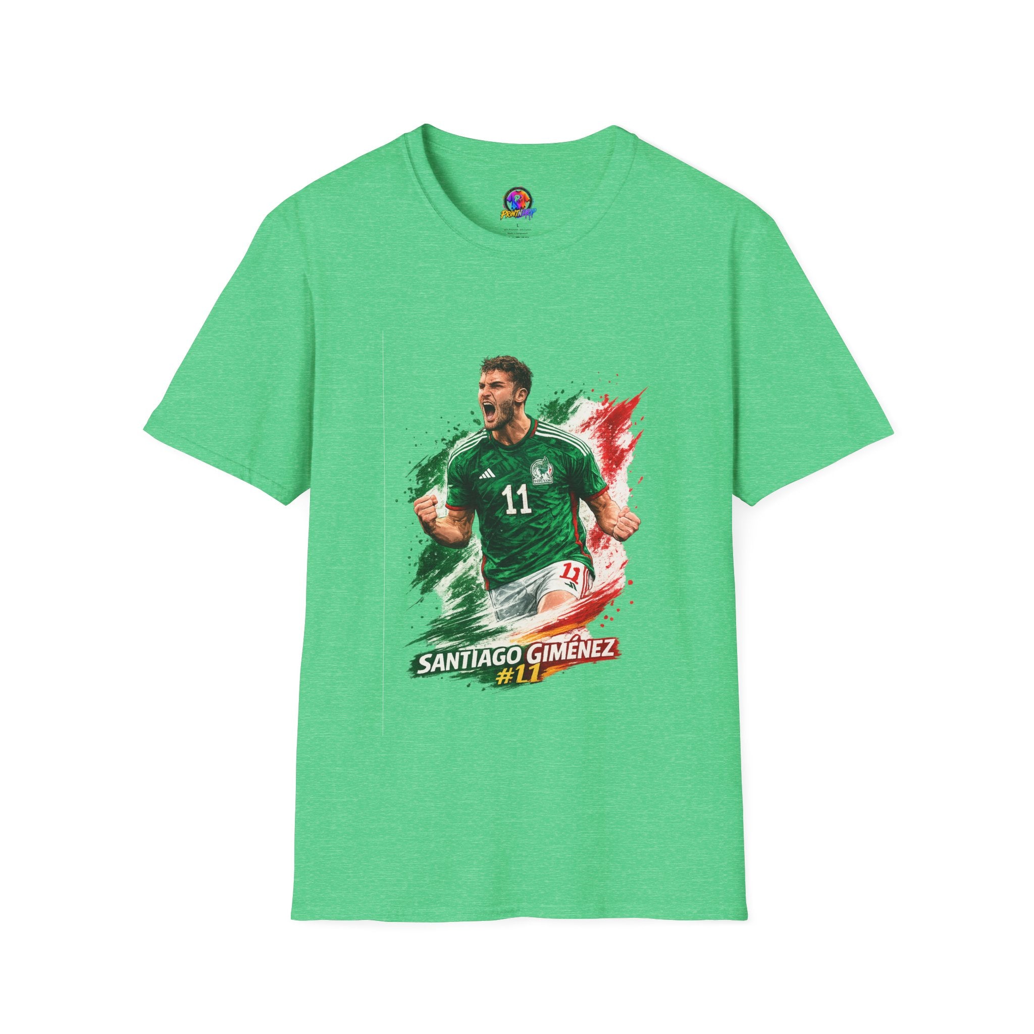 Mexico Soccer Jersey T-Shirt — Santiago Giménez Mexico #11 Fan Tee