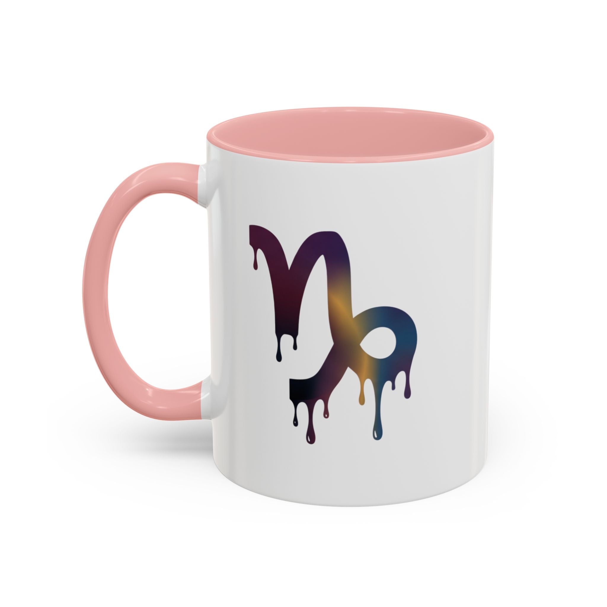 Capricorn Drip Accent Coffee Mug — Zodiac Symbol Gradient