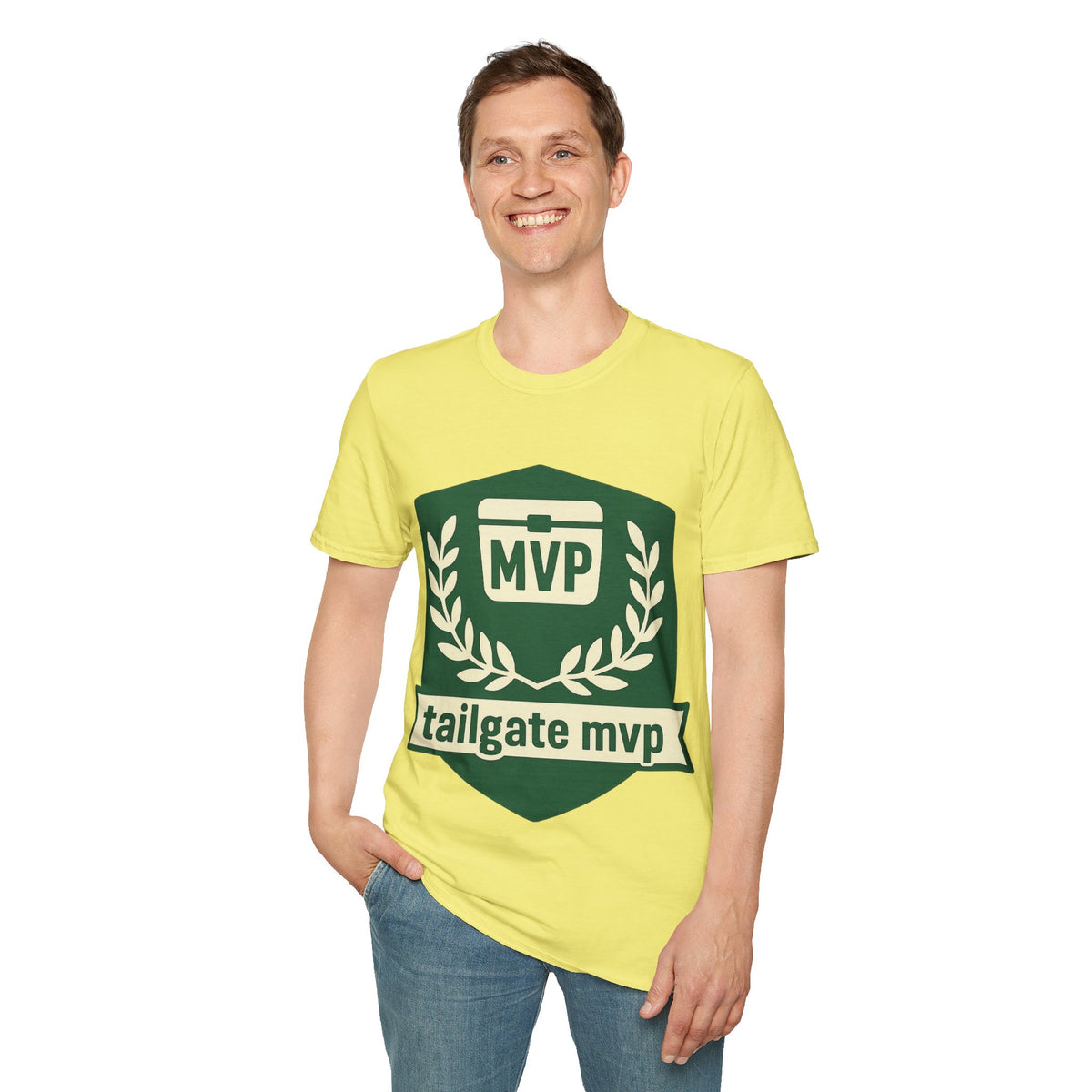 MVP Tailgate T-Shirt — Vintage Green MVP Badge Tee - Trending Now - August 2026