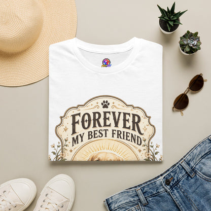 Dog Memorial T-Shirt — "Forever My Best Friend" Personalized Pet Tribute Tee