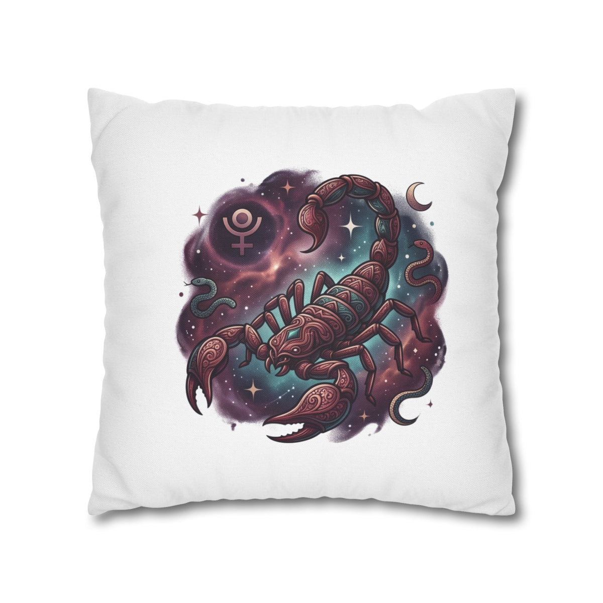 Scorpio Zodiac Scorpion Pillowcase — Astrological Night Sky Throw Pillow