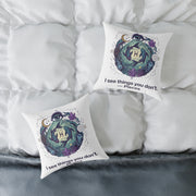 Pisces Zodiac I See Things You Don't Square Poly Canvas Pillow
