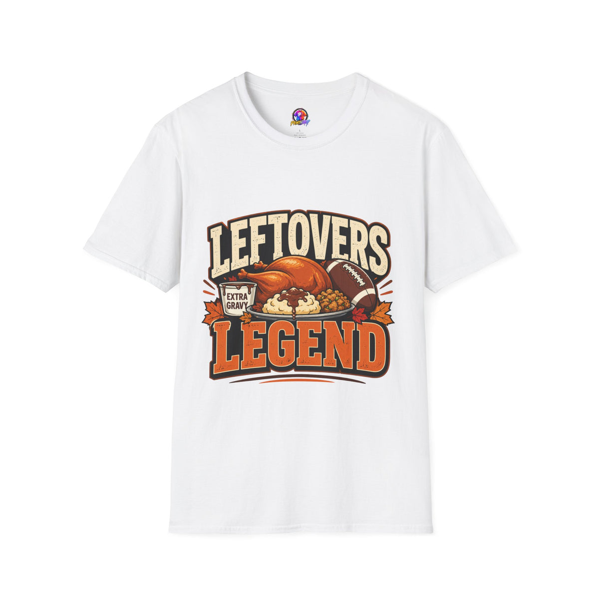 Thanksgiving T-Shirt Leftovers Legend T-Shirt — Thanksgiving Football Turkey Graphic Tee