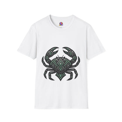 Crab Tribal Graphic T-Shirt — Nautical Beachy Zodiac Style