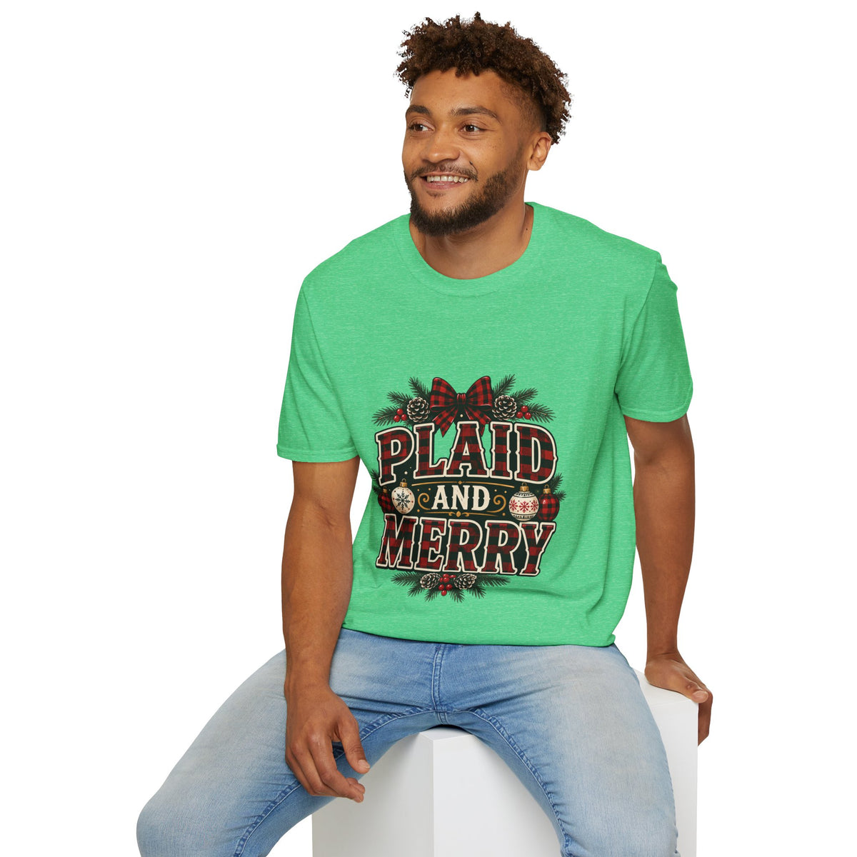 Plaid and Merry Christmas T-Shirt