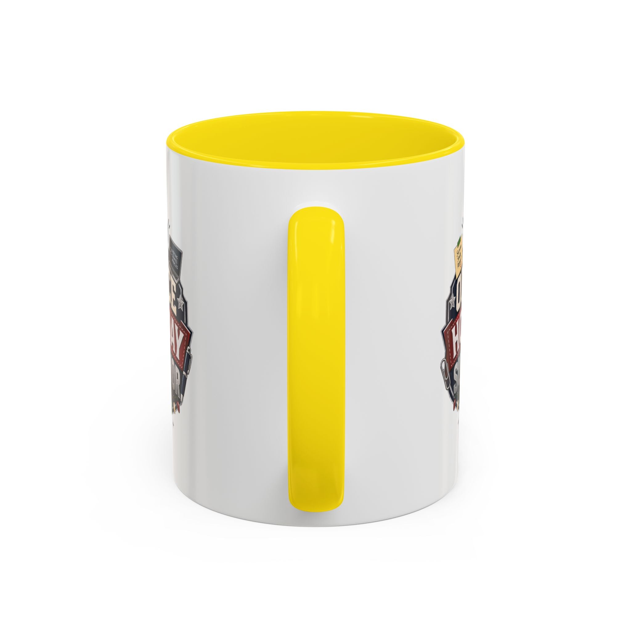 Modern Day Christmas Office Holiday Survivor Accent Coffee Mug – Funny Christmas Office Gift